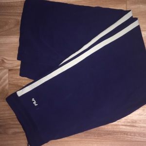 authentic fila straight leg cropped joggers